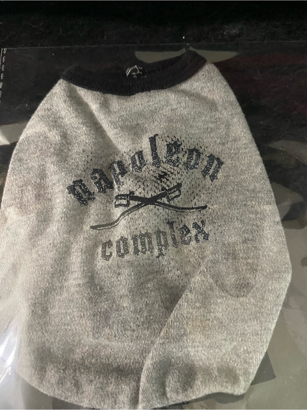 Doggie Gray Crewneck tshirt with Navy Logo - Unbranded